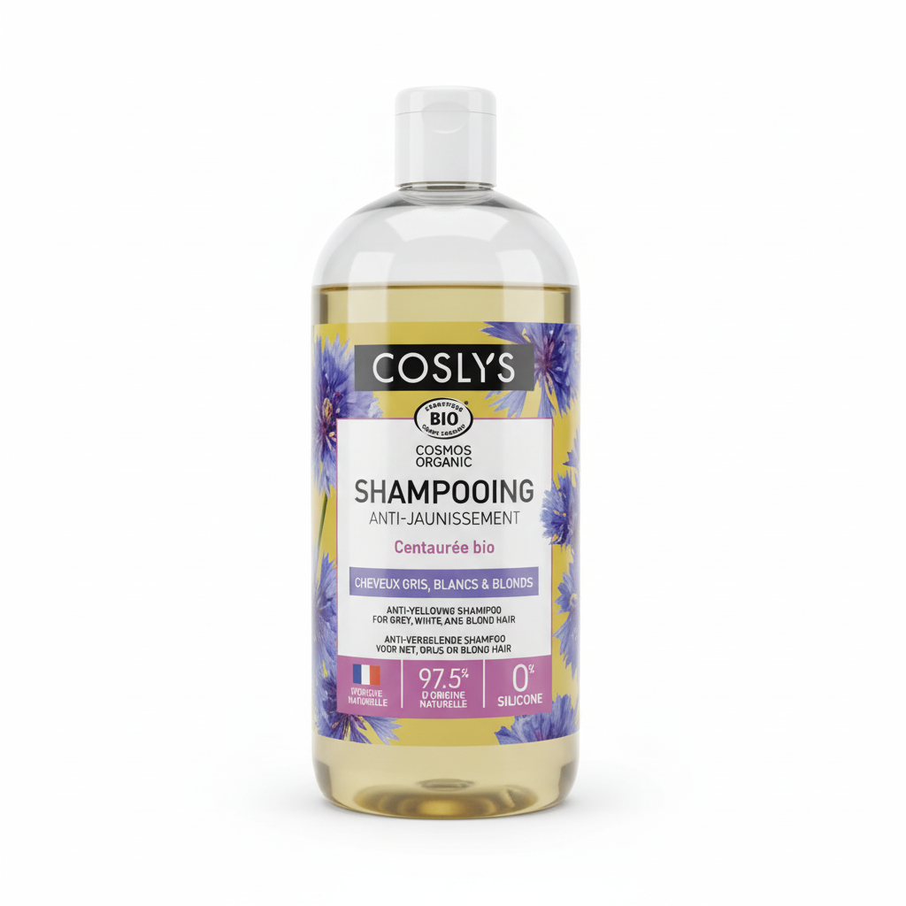 Coslys -- Shampoing anti-jaunissement cheveux gris & blancs - 500 ml