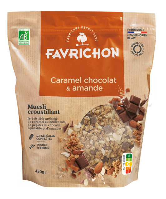 Muesli croustillant caramel, chocolat & amande - 1